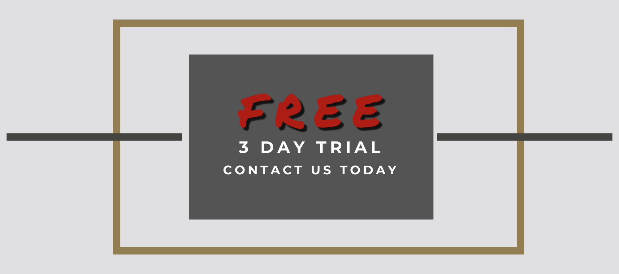 free 3 day trial banner